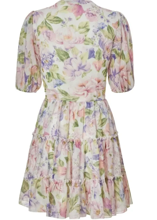 Quiz Multi Petite Frill Skater Dress