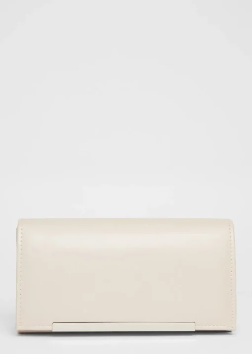 Quiz Natural Metallic Clutch Bag