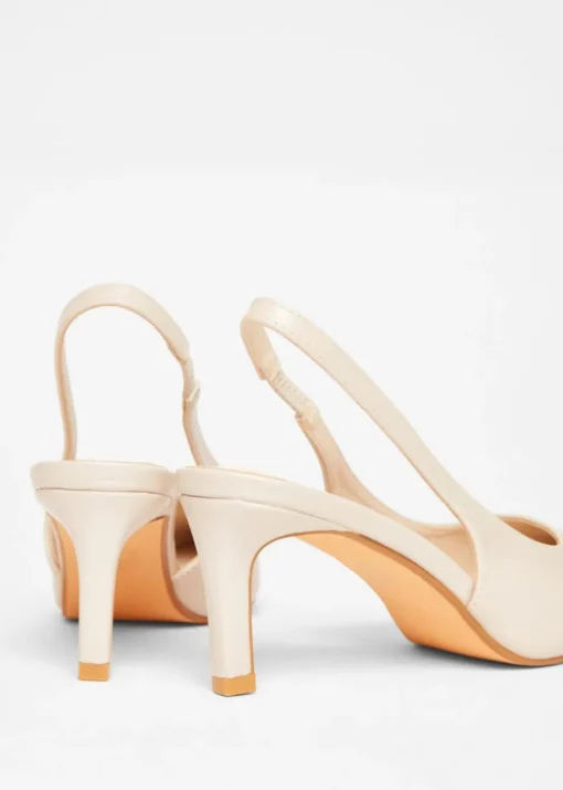 Quiz Natural Slingback Low Court Heels