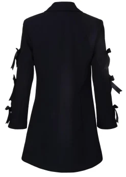 Quiz Navy Bow Sleeve Blazer Dress