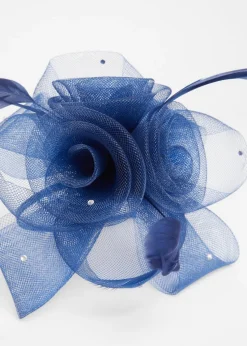 Quiz Navy Feather Headband Fascinator