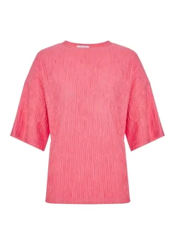 Quiz Orange Textured T-Shirt