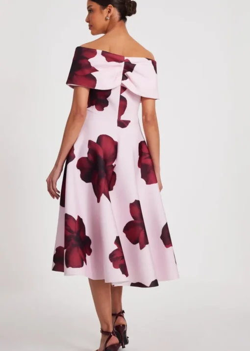 Quiz Pink Floral Skater Dress