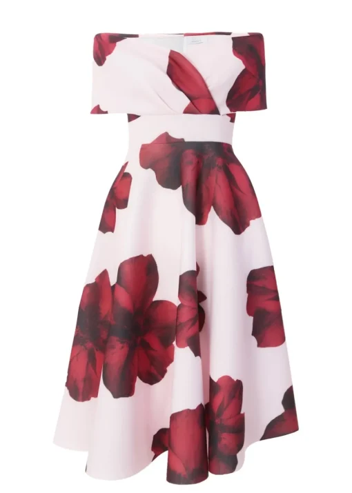 Quiz Pink Floral Skater Dress