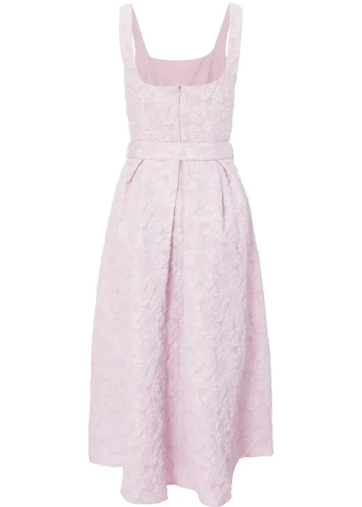 Quiz Pink Jacquard Midi Dress