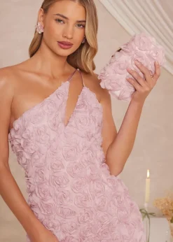 Quiz Pink Organza Rose Box Bag