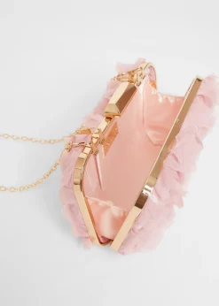 Quiz Pink Organza Rose Box Bag