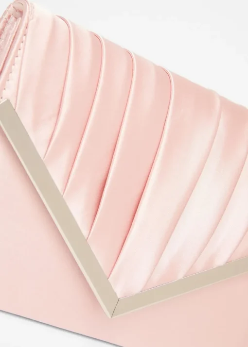 Quiz Pink Pleated Clutch Bag