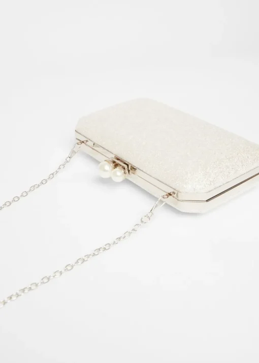 Quiz Silver Bridal Box Bag