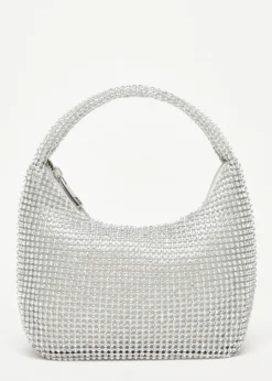 Quiz Silver Embellished Mini Bag