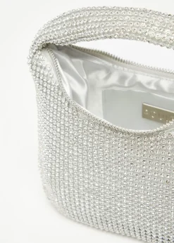 Quiz Silver Embellished Mini Bag