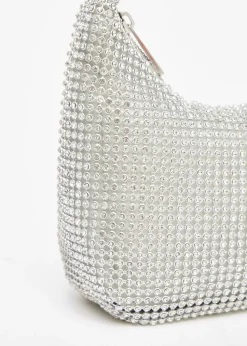 Quiz Silver Embellished Mini Bag