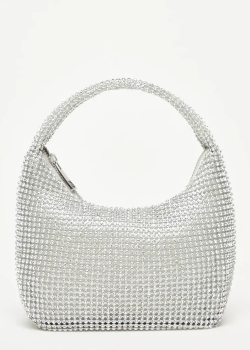 Quiz Silver Embellished Mini Bag
