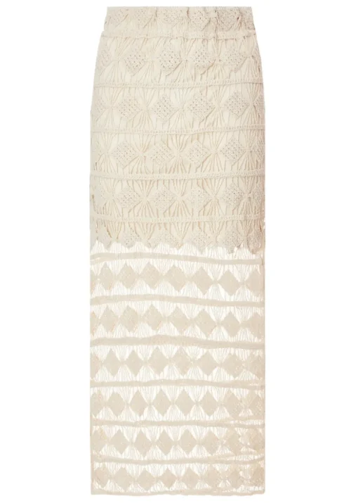 Quiz Stone Crochet Midaxi Skirt