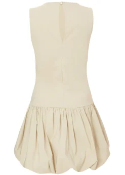 Quiz Stone Puff Ball Skater Dress