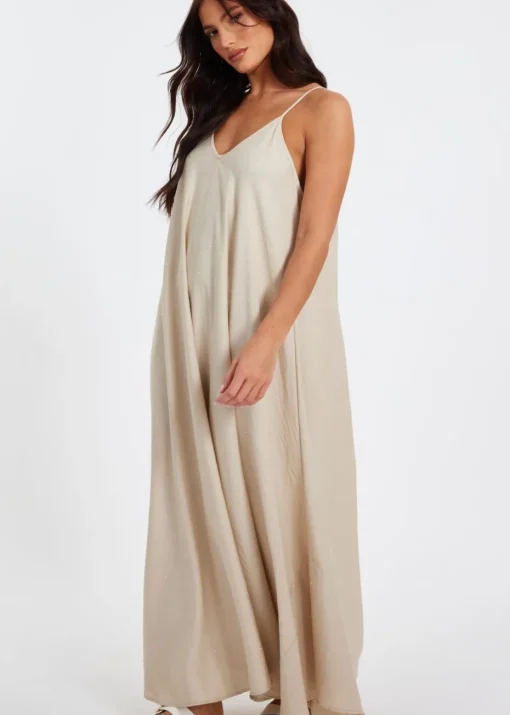 Quiz Stone Stone Diamante Maxi Dress