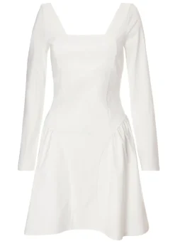 Quiz White Bow Back Skater Dress