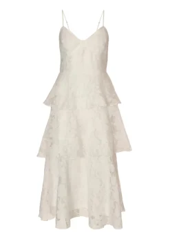 Quiz White Chiffon Floral Midaxi Dress