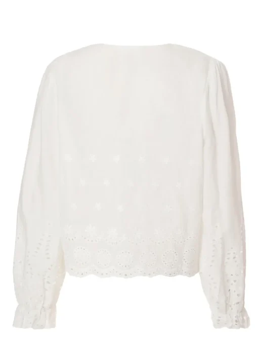Quiz White Embroidered Blouse