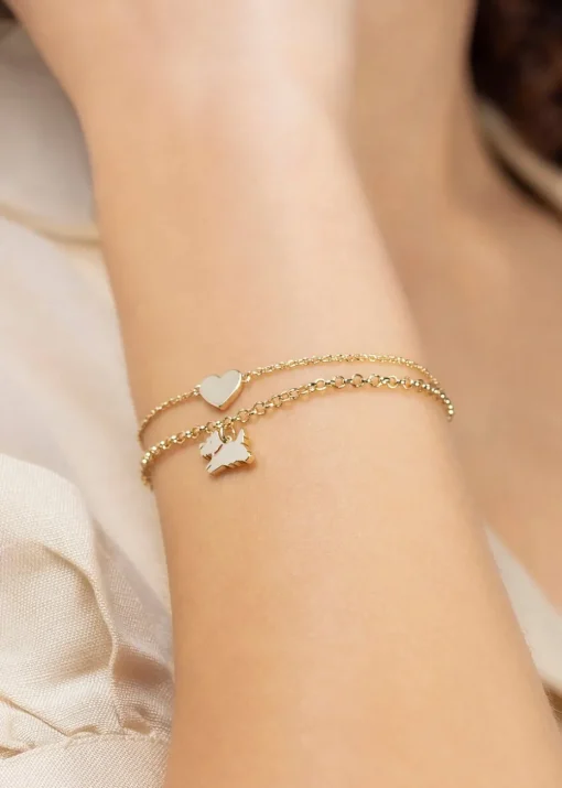 Radley London Gold 18ct Pale Plated Double Layer Bracelet