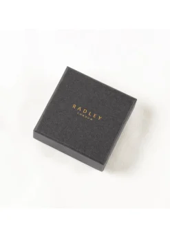 Radley London Silver Sterling Blue Stone Heart Stud Earrings