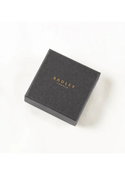 Radley London Silver Sterling Blue Stone Heart Stud Earrings