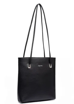 Raffaella Black Slim Tote Shoulder Bag