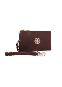 Raffaella Chocolate Brown Clutch Purse