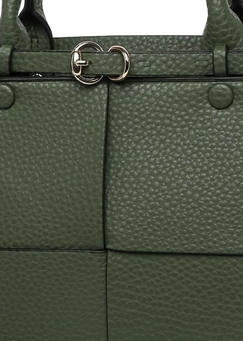Raffaella Green Buckle Detail Shoulder Bag