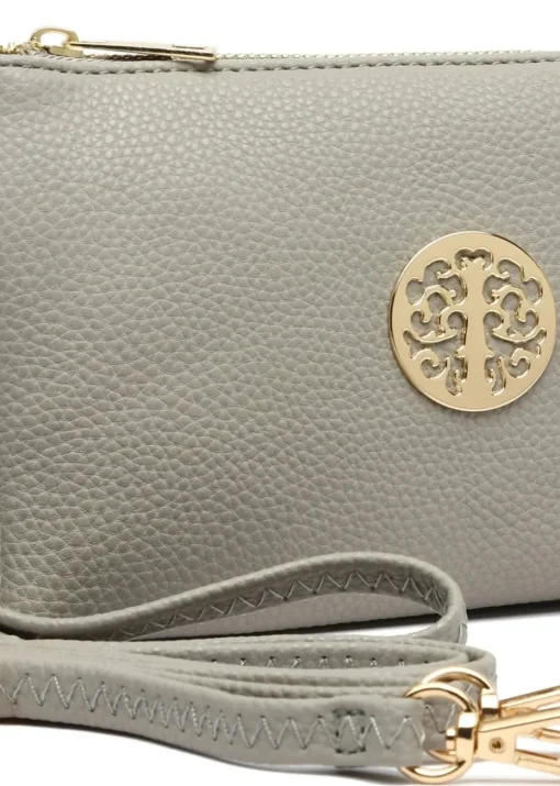 Raffaella Grey Clutch Purse