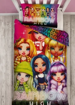 Rainbow High Glow Reversible Polycotton Duvet Set