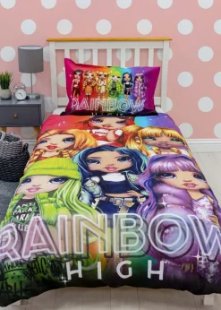 Rainbow High Glow Reversible Polycotton Duvet Set