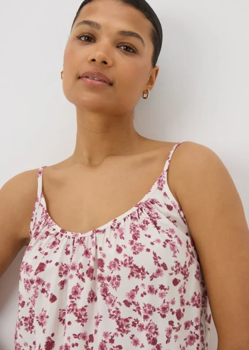 Raspberry Floral Cami Top