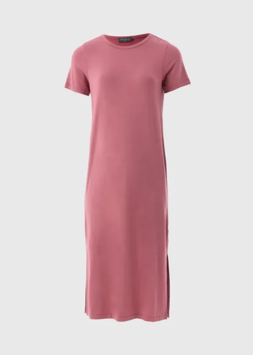 Raspberry T-Shirt Midi Dress