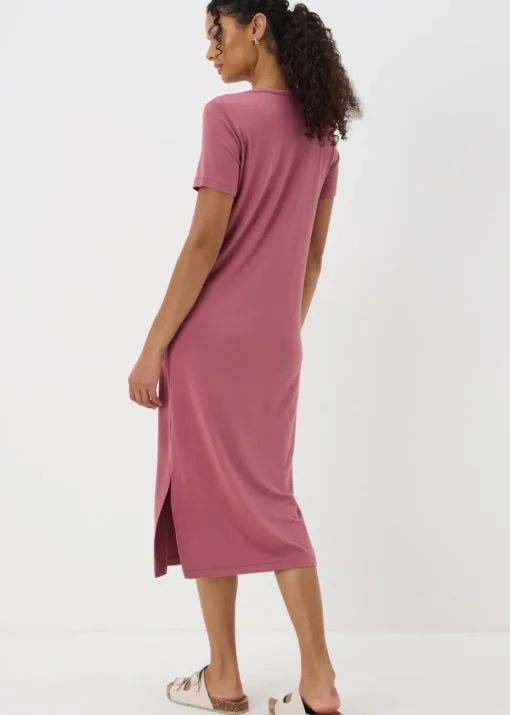 Raspberry T-Shirt Midi Dress