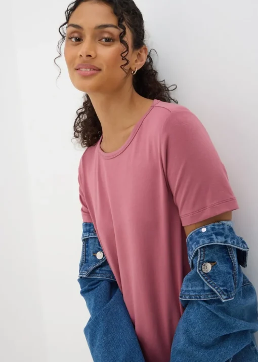 Raspberry T-Shirt Midi Dress