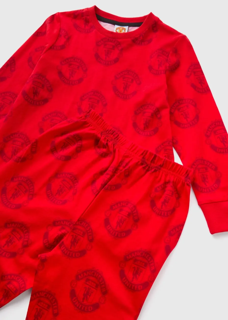 Red Boys Manchester United Pyjama Set (4-12yrs)
