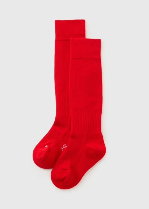 Red Football Socks (Younger 6-Older 6.5)