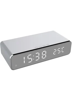 RED5 Silver Wireless Charging Alarm Clock Silver