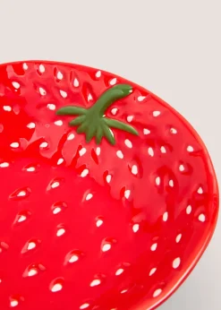 Red Strawberry Ceramic Large Dish