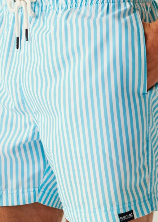 Regatta Aquarius Blue Stripe Loras Swim Shorts