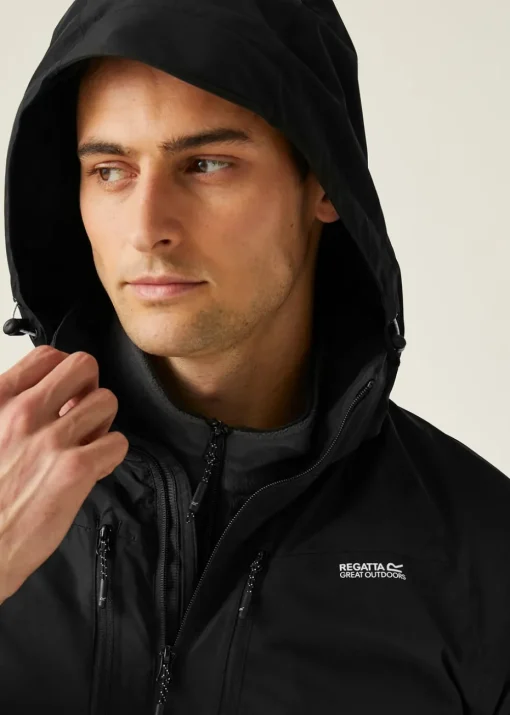 Regatta Black Calderdale VI Waterproof Breathable Isotex Jacket