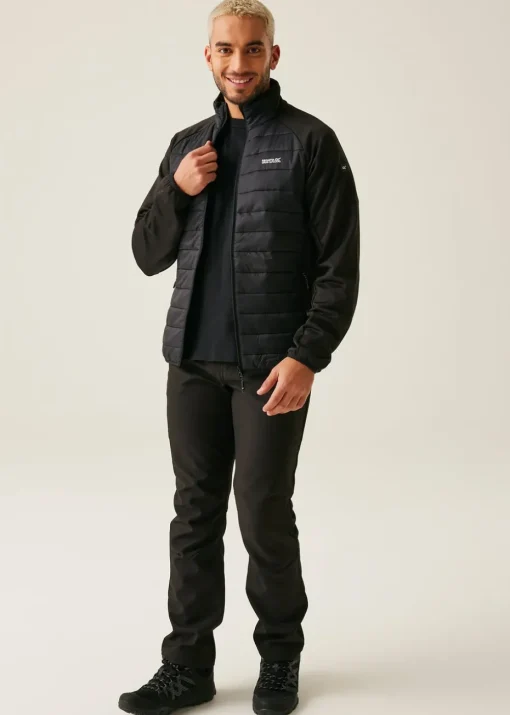 Regatta Black Clumber IV Water Repellent Extol Stretch Hybrid Jacket