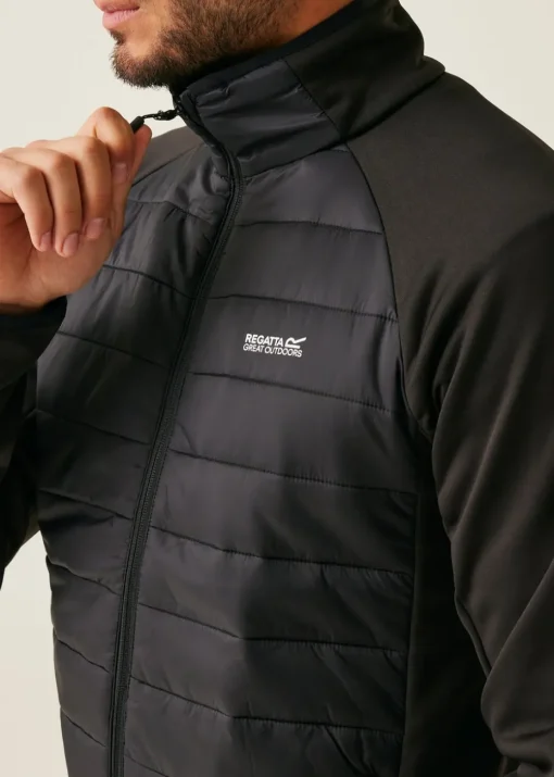 Regatta Black Clumber IV Water Repellent Extol Stretch Hybrid Jacket