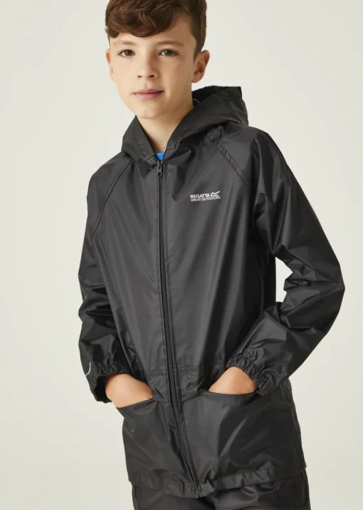 Regatta Black Kids' Stormbreak Waterproof Jacket