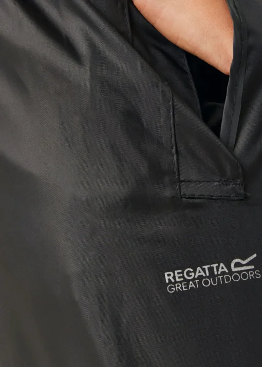 Regatta Black Kids' Stormbreak Waterproof Hydrofort Overtrousers