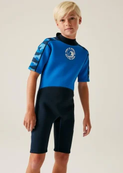 Regatta Blue Navy Camo Kids' Junior Lightweight Wetsuit