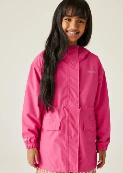 Regatta Candy Pop Stripe Kids Ballina Waterproof Breathable Isotex Jacket (3-16 Years)