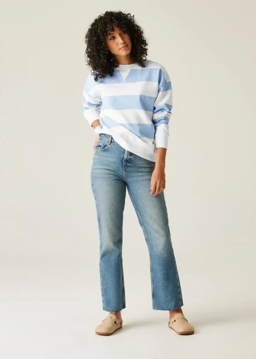 Regatta Chambray Blue White Stripe Avika II Jumper