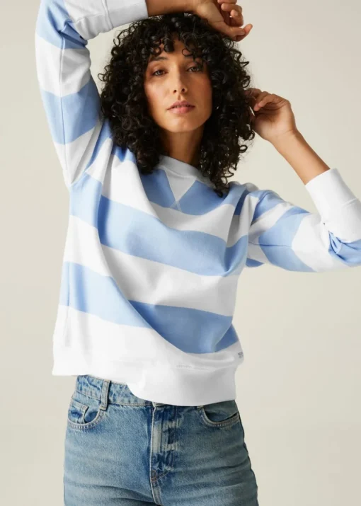 Regatta Chambray Blue White Stripe Avika II Jumper